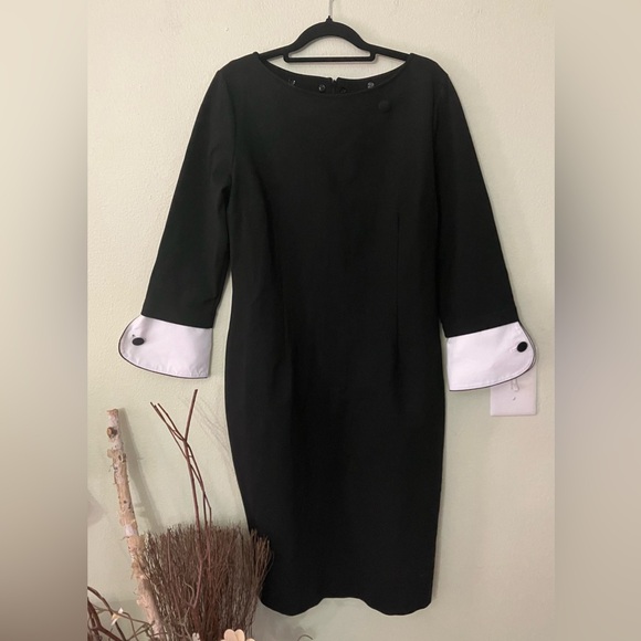 NWT Tiziano Zorzan black and white preppy formal dress - Picture 2 of 8